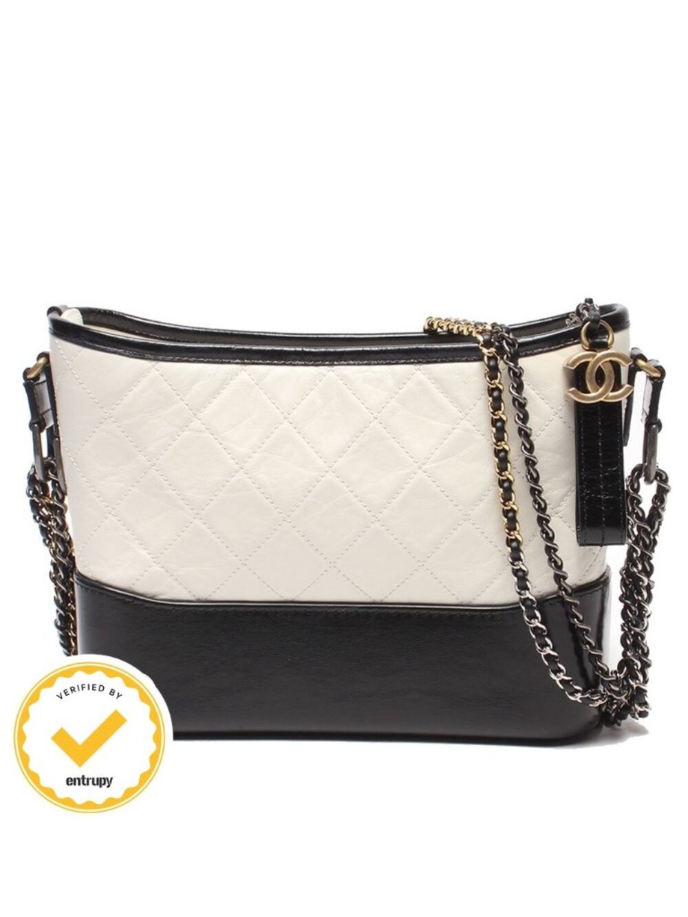 Chanel Shoulder Bag Gabrielle de Double Chain Silver Gold Hobo